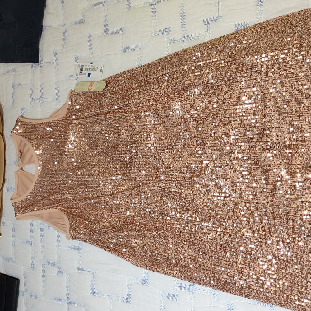 GB Gold Glitter Sequin dress from Dillards